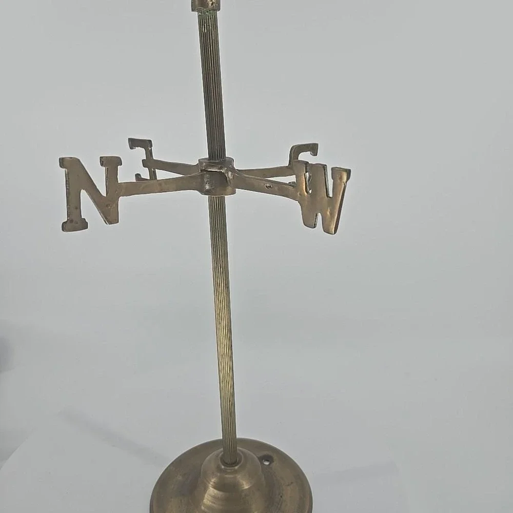 Vintage Brass Angel Gabriel‎ 16 Inch Desktop Weathervane Trumpeting Cherub Decor